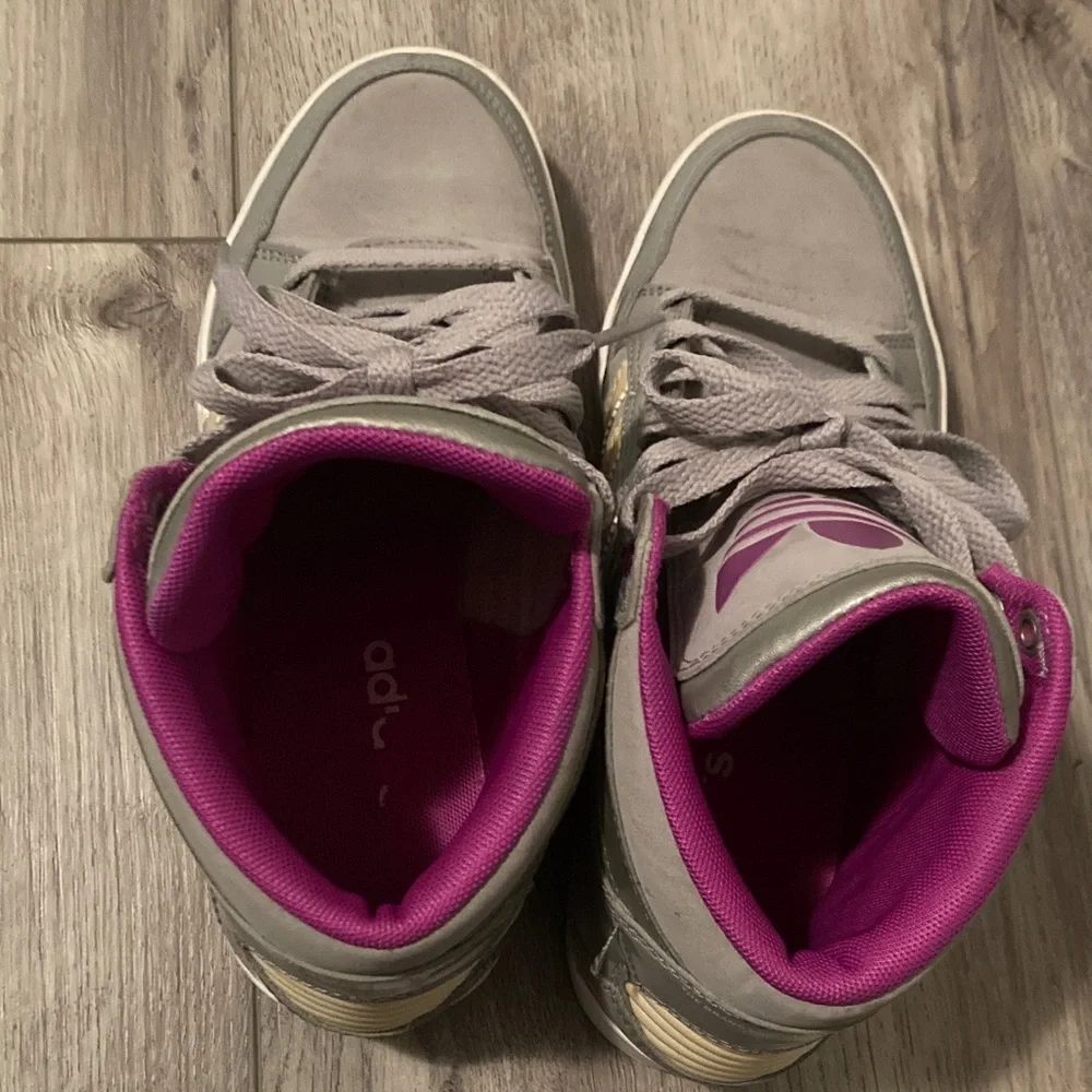 Adidas High-Top Sneakers - Gray and Purple - Picture 6 of 7
